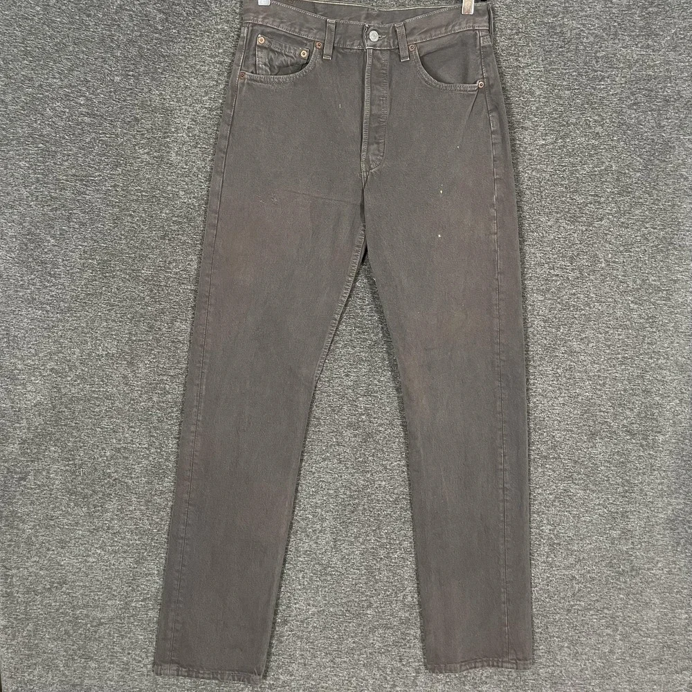 Vintage Levis 501‎ Jeans Mens 30x34 Brown Button Fly Straight Leg Made USA 90s
